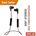 StarryBay Ultra Lightweight Bluetooth Headphones - L06 Bluetooth V4.1 Sweatproof Magnet Stereo Earbuds for Handsfree Sports Headset for iPhone and Android (red-black )