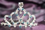 Beautiful Bridal Wedding Tiara Crown With Oceanblue Leaf Crystal Party Accessories DH14857