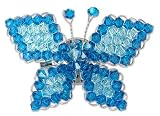 Brooch, 'Azure Butterfly' 2 W 1 L