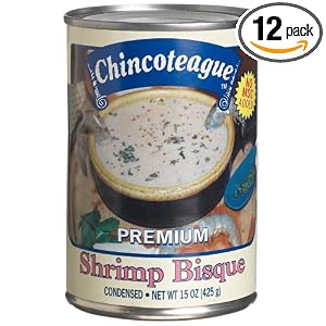 Chincoteague Seafood Shrimp Bisque, 15-Ounce Cans (Pack of 12) by Chincoteague Seafood