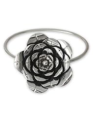 Silver floral bracelet, Rose Crown