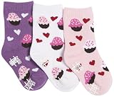 Tic Tac Toe Baby-girls Newborn Mini Cupcakes Graphic Socks