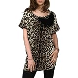 Jessie G. Women's 'Pebbles' Leopard Print Mini Dress in Grey or Tan
