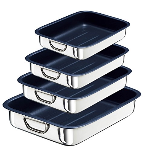 King BS 2545 Bratreinen OvenProof Dish Set 4 Pieces with Greblon