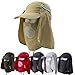 UV 50+ Protection Outdoor Multifunctional Flap Hat Neck Protection Cap with Removable Sun Shield and Mask Perfect for Fishing Hiking Garden Work Activities