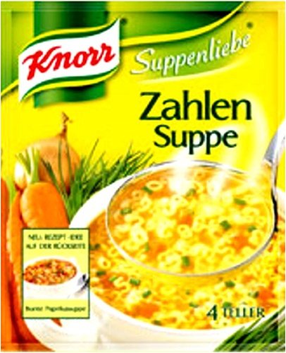Knorr SL Numbers Noodle Soup ( Zahlen Suppe ) -1 pc by Knorr