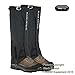 Black Crystal Hiking Ski Snow Gaiters Waterproof Breathable Nylon Men's Black Size Medium