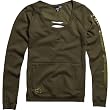 Fox Racing Breach Pullover Girls Sweater Race Wear Sweatshirt w/ Free B&F Heart Sticker Bundle - Military