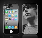 iPhone 4 Justin Bieber #4 Never Say Never My World 2.0 Vinyl Skin kit fits 4th generation apple iPhone decal cover Skins case.