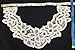 2 Pieces, Pretty Neckline Applique Floral, Swirl, and Dot Venise Lace, White, 6.5