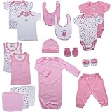 Luvable Friends 16-Piece Deluxe Layette Set, 0-6 Months, Pink