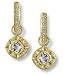 Cushion Pave Diamond Earring Charms - White Topaz - by Zasha Signature Jewelry