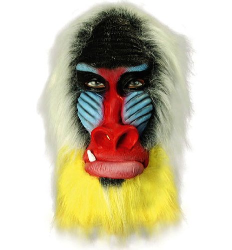 RUBBER OVERHEAD MASK - BABOON