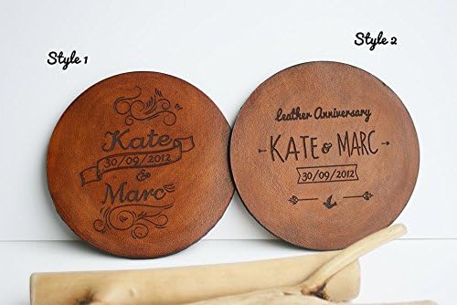 Personalized Leather Coasters Set