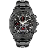 Seiko Men's SNA765 Chronograph Black Ion Watch