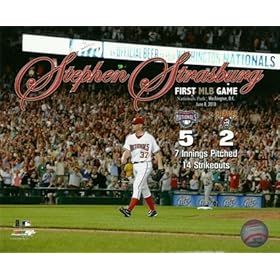  Stephen Strasburg Washington Nationals First MLB Game 8x10 Photo