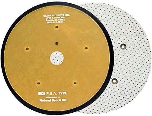 8" PSA Abrasive, Pedal Surface Vaccum Pad, Epoxy-Glass Backing, Tapered Edge, 5 Hole Mount(Chicago Pneumatic Hole Pattern)