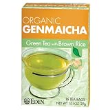 Eden Organic Green Tea with Brown Rice, Traditional Genmaicha, Tea Bags, 16-Count Boxes (Pack of 12)