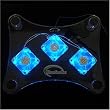 USB Powered Transparent Cooler Pad W/3-fans Built-in Lighted for Notebook Laptop Computers