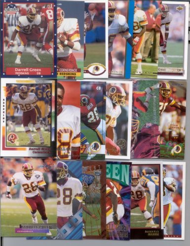 37 Different Darrell Green cards/lot 91's-02's Washington Redskins