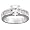 Personalized Sterling Silver Round CZ Engraved Engagement Ring - 7
