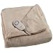 Sunbeam TW8225-030-783 Heated Electric Microplush Throw, Sand