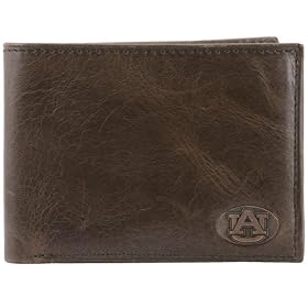 Click here to buy Fossil Auburn Tigers Brown Leather Traveler Wallet by Fossil.