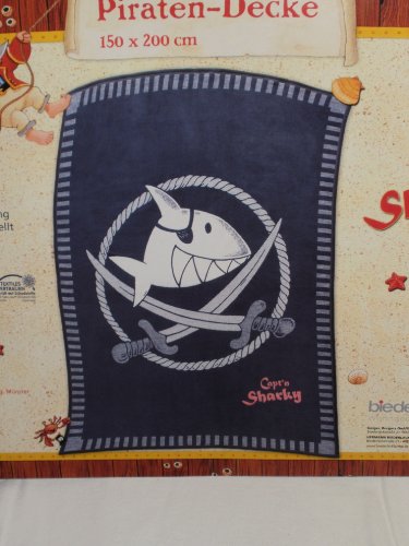 Bocasa by Biederlackborbo 552846 Decke Capt\'n Sharky S&auml;bel ca. 150 x 200 cm, 60% Baumwoll Preisvergleich