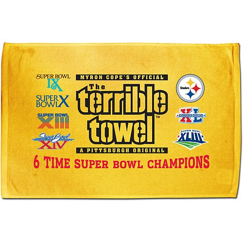 Pittsburgh Steelers 6X Super Bowl Champions Terrible Towel Size: One Size
