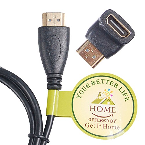 50 Feet/15M High Speed HDMI Cable + Right Angle Adapter