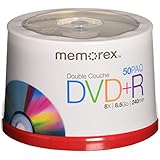 Memorex 8.5 GB 8 X Double Layer DVD+R - 50 Pack Spindle