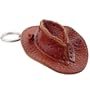 CAPPELLO - Cowboy Hat Italian Leather Key Chain (Dark Leather)
