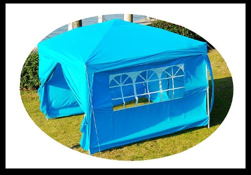 Aosom 10' x 10' Easy Set Up Pop Up Party Wedding Tent Canopy Gazebo - Blue