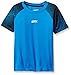 STX Boys' Athletic Performance Short Sleeve Tee Shirt, TP58-Triangle Print Blue, 10/12