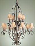 Chandeliers - F1841/8+4CB - Tuscan Villa 12-Light Chandelier