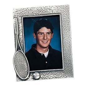 Tennis Racquet and Ball Pewter Picture Frame