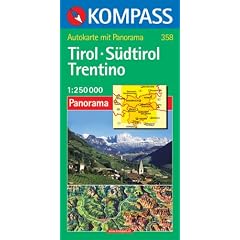 Tirol / S�dtirol / Trentino 1 : 250 000. Autokarte mit Panorama.