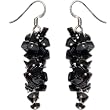 Onyx Earrings Sterling Silver Jewelry 1.75 inches (erg121)