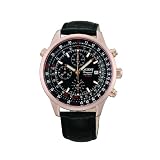 Orient Mens Chronograph with Rose Gold Tone with Date and Internal Rotating Ring with Slide Rule... by Orient