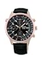 Orient Men's CTD09004B Chronograph with Rose Gold Tone with Date and Internal Rotating Ring with Slide Rule Calculator  Black Watch