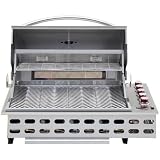 Cal Flame 32 Inch 4 Burner Natural Gas Grill Flat Drop In