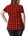 Alya Women Plus Size Short Sleeves Checked Peplum Top
