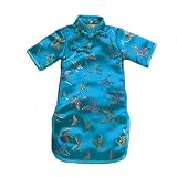 18 Inch Doll Dress Outfit, Same Size as American Girl Doll Clothes, Chinese New Year Doll Dress- Teal Mandarin Doll Dress