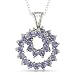 Sterling Silver 1 1/2 CT TGW Round Iolite Pendant With Chain