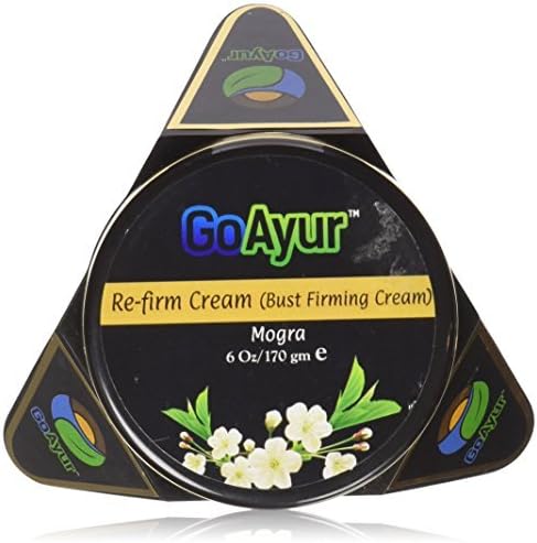 GoAyur Mogra Ayurvedic Breast Tightening Cream - 6 oz. Herbal anti-sagging bust firming and Natural Uplift, 100% Herbal Actives, Natural Fragrance by GoAyur