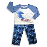 Baby Togs - Toddler Boys Long Sleeve Pajamas, Blue, White (Size 4T)