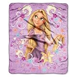 Northwest Company 50-Inch-by-60-Inch Micro Raschel Throw Blanket, Disney's Tangled Forever Dream Design