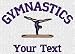 Personalized custom embroidered gymnastics design on sweatshirt