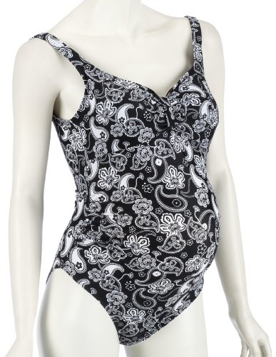 Noppies Maternity Swimsuit Saint tropez 63900 Damen Bademode/Badeanzüge, Gr. 42/44 (XL/XXL)Schwarz (black print )