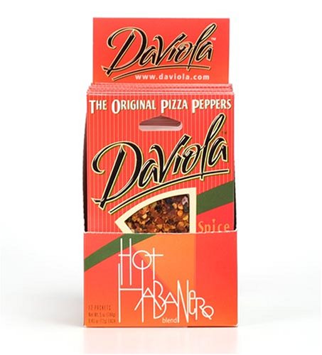 DaViola Original Pizza Peppers, Hot Habenero, 0.43-Ounce Packages (Pack of 12) by DaViola
